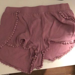 Plum detailed shorts
